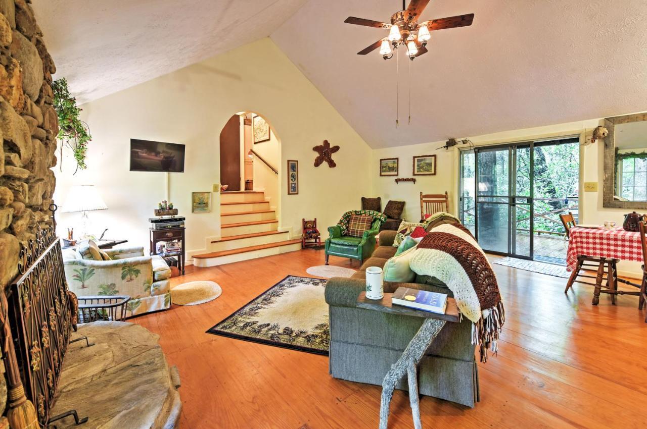 Serene Creekside Cottage Near Asheville Fire Pit Candler Esterno foto